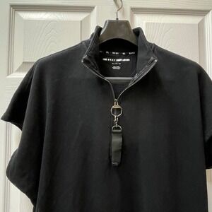 DKNY Sport‎ x NFL Women's XL Atlanta Falcons Black Cap Sleeve Tunic Pockets